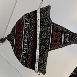 Smartwool Nordic Knit Winter Hat - Black and Red